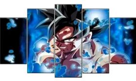 Conjunto 5 Quadros Goku Fase Superior Anime"