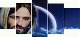 Conjunto 5 Quadros Jesus Cristo,ceus,imagens"