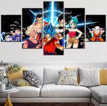 Conjunto 5 Quadros Mosaico Dragon Ball Goku Vegeta" Conjunto 5 Quadros Mosaico Dragon Ball Goku Vegeta"