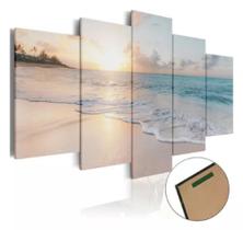 Conjunto 5 Quadros Pôr Do Sol Cor Nude"