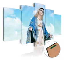 Conjunto 5 Quadros Religioso Nossa Senhora Das Graças" Conjunto 5 Quadros Religioso Nossa Senhora Das Graças"