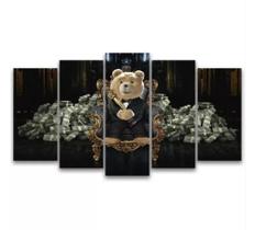 Conjunto 5 Quadros Ted Money 2"