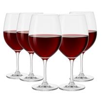 Conjunto 5 Taças de Vidro 365ml VINHO TINTO ÁGUA Cristal