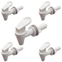 Conjunto 5 Torneiras Brancas Lazários Para Filtros De Barro
