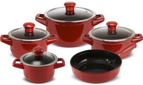 CONJUNTO 5x PANELA CAÇAROLA DUO SMART CERAMICA CERAFLAME