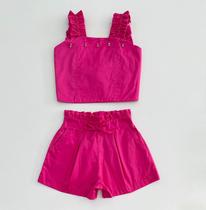Conjunto 6/16 Petit Cherie Pink com Babado Conjunto 6/16 Petit Cherie Pink com Babado