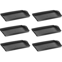 Conjunto 6 Bandejas Plásticas 41x27cm Pretas Uz Cozinha Restaurante Self Service Conjunto 6 Bandejas Plásticas 41x27cm Pretas Uz Cozinha Restaurante Self Service