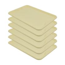 Conjunto 6 Bandejas Plásticas Self-Service Refeição 48 x 32,5 x 2 BR-100 Bege - Della Plast Conjunto 6 Bandejas Plásticas Self-Service Refeição 48 x 32,5 x 2 BR-100 Bege - Della Plast