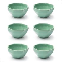 Conjunto 6 Bowls 350ml Tigela Cumbuca Cerâmica para Saladas Cereais Sopas Sobremesas