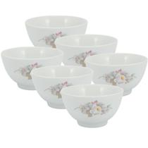 Conjunto 6 Bowls 500ml Porcelana Schmidt - Dec. Eterna E351 Conjunto 6 Bowls 500ml Porcelana Schmidt - Dec. Eterna E351
