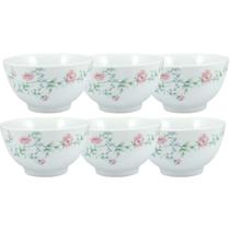 Conjunto 6 Bowls 500ml Porcelana Schmidt - Dec. Tereza 2347 Conjunto 6 Bowls 500ml Porcelana Schmidt - Dec. Tereza 2347