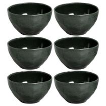 Conjunto 6 Bowls 558ml Orgânicos Verde Cerâmica Arauco Porto Brasil Tigela Servir