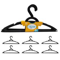Conjunto 6 Cabides Plásticos Organização Closet LP House Conjunto 6 Cabides Plásticos Organização Closet LP House