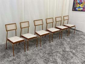 Conjunto 6 Cadeiras de Jantar Areia Tela al Rose Luiza - Carraro
