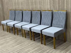 Conjunto 6 Cadeiras de Jantar Bege 07 Virgínia