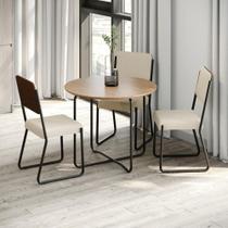 Conjunto 6 Cadeiras de Jantar Next Tecido Mesclado Est.Preta