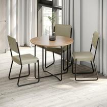 Conjunto 6 Cadeiras de Jantar Next Tecido Revest Sintético Est.Preta