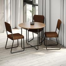 Conjunto 6 Cadeiras de Jantar Next Tecido Revest Sintético Est.Preta