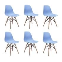 Conjunto 6 Cadeiras Eiffel Pp Base Madeira Conjunto 6 Cadeiras Eiffel Pp Base Madeira