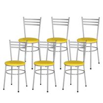 Conjunto 6 Cadeiras Epoxi Cinza Para Cozinha Conjunto 6 Cadeiras Epoxi Cinza Para Cozinha