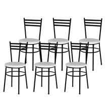 Conjunto 6 Cadeiras Epoxi Preta Para Cozinha - Laumar