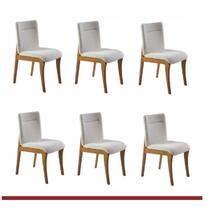 Conjunto 6 Cadeiras Estofadas Debora Espresso Móveis