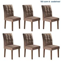Conjunto 6 Cadeiras Estofadas Hobby - Cel Móveis