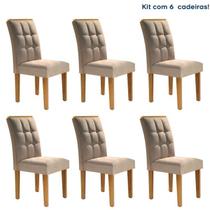 Conjunto 6 Cadeiras Estofadas Madri - Cel Móveis