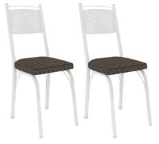 Conjunto 6 Cadeiras Europa 151 Branco Liso - Artefamol
