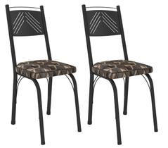 Conjunto 6 Cadeiras Europa 151 Preto Fosco - Artefamol