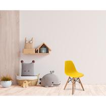 Conjunto 6 Cadeiras Infantis Base Madeira sem Braço Eiffel Amarelo