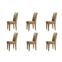 Conjunto 6 Cadeiras Madeira Munique Rufato - Empório Tiffany