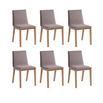 Conjunto 6 Cadeiras para Sala de Jantar Dima Capuccino