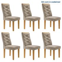 Conjunto 6 Cadeiras para Sala de Jantar Germany Espresso Móveis