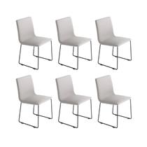 Conjunto 6 Cadeiras para Sala de Jantar Prime Cinza