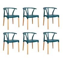 Conjunto 6 Cadeiras Polipropileno Wishbone Yescasa