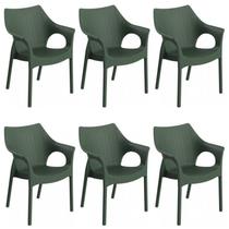 Conjunto 6 Cadeiras Relic Verde Conjunto 6 Cadeiras Relic Verde