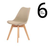 Conjunto 6 Cadeiras Saarinen Wood - Fendi