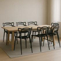 Conjunto 6 Cadeiras Sala de Jantar Cozinha Allegra Preto em Polipropileno