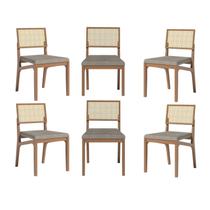 Conjunto 6 Cadeiras Sem Braço King Casa Contemporânea