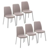 Conjunto 6 Cadeiras Vanda em Polipropileno Camurça Tramontina