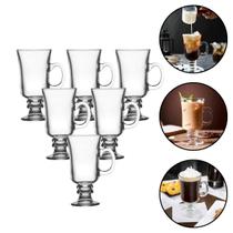 Conjunto 6 Caneca Xícara Cappuccino Café De Vidro 130ml Chá
