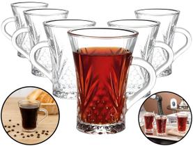 Conjunto 6 Canecas Altas Em Vidro Para Café Expresso Chás Chocolate Quente Capuccino 150ml Conjunto 6 Canecas Altas Em Vidro Para Café Expresso Chás Chocolate Quente Capuccino 150ml
