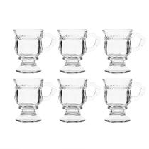 Conjunto 6 Canecas Café Chá Líbano Vidro Class Home 145ml