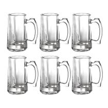 Conjunto 6 Canecas Chopp Cerveja Vidro Zero Grau