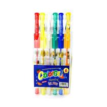 Conjunto 6 Canetas Gel Colorgel Clássica Blister Média