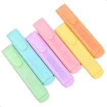Conjunto 6 Canetas Marca Texto Leitura Estudos Tons Pastéis