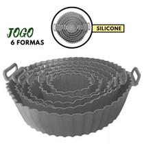 Conjunto 6 Cestas Para De Silicone Air Fryer Vários Tamanhos - KeHome