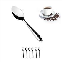 Conjunto 6 Colher De Café Chá Em Aço Inox 9,5Cm