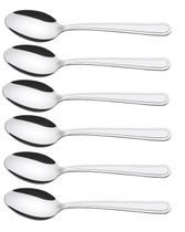 Conjunto 6 Colher Sobremesa Aço Inox Talheres Tramontina